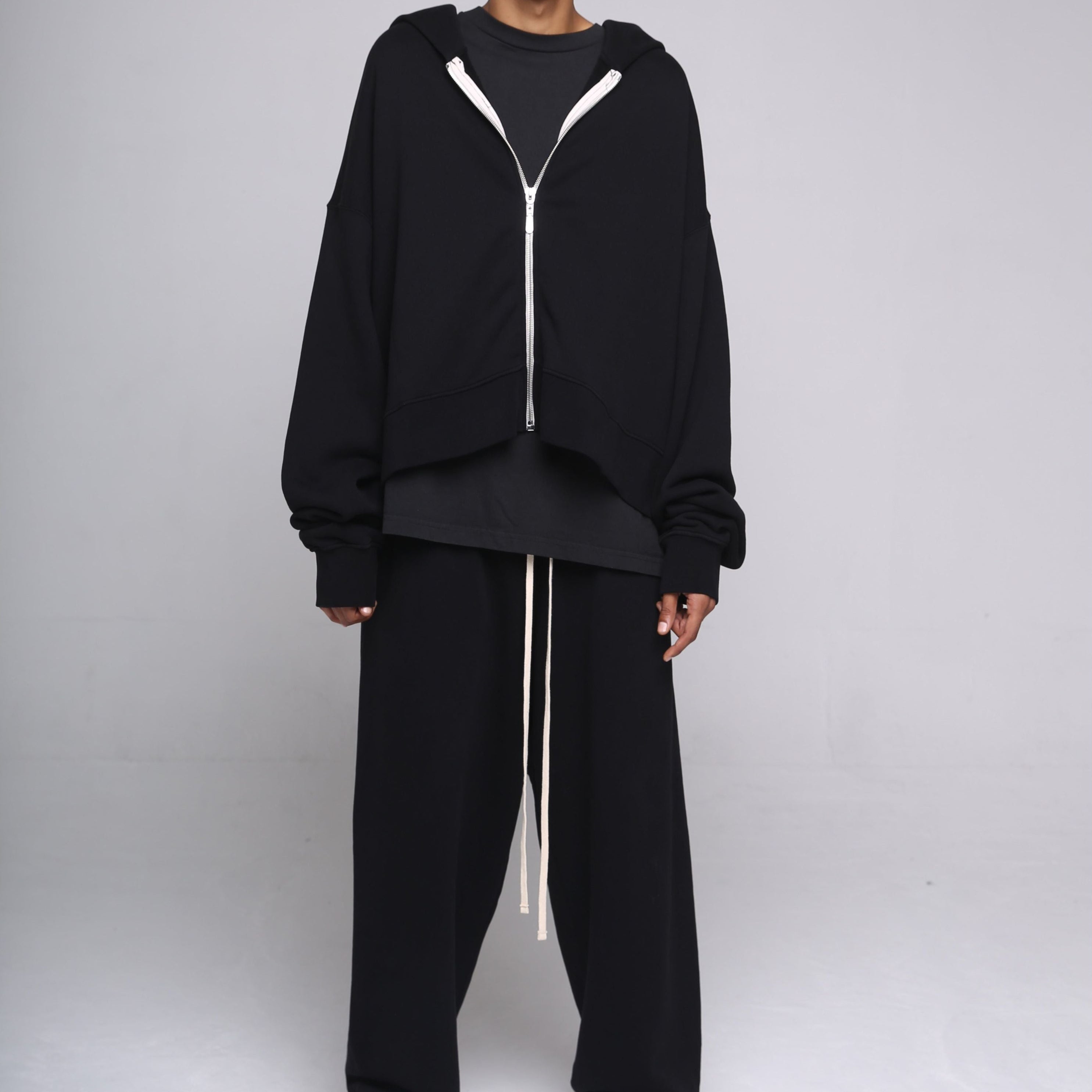Cropped Full Zip Hoodie