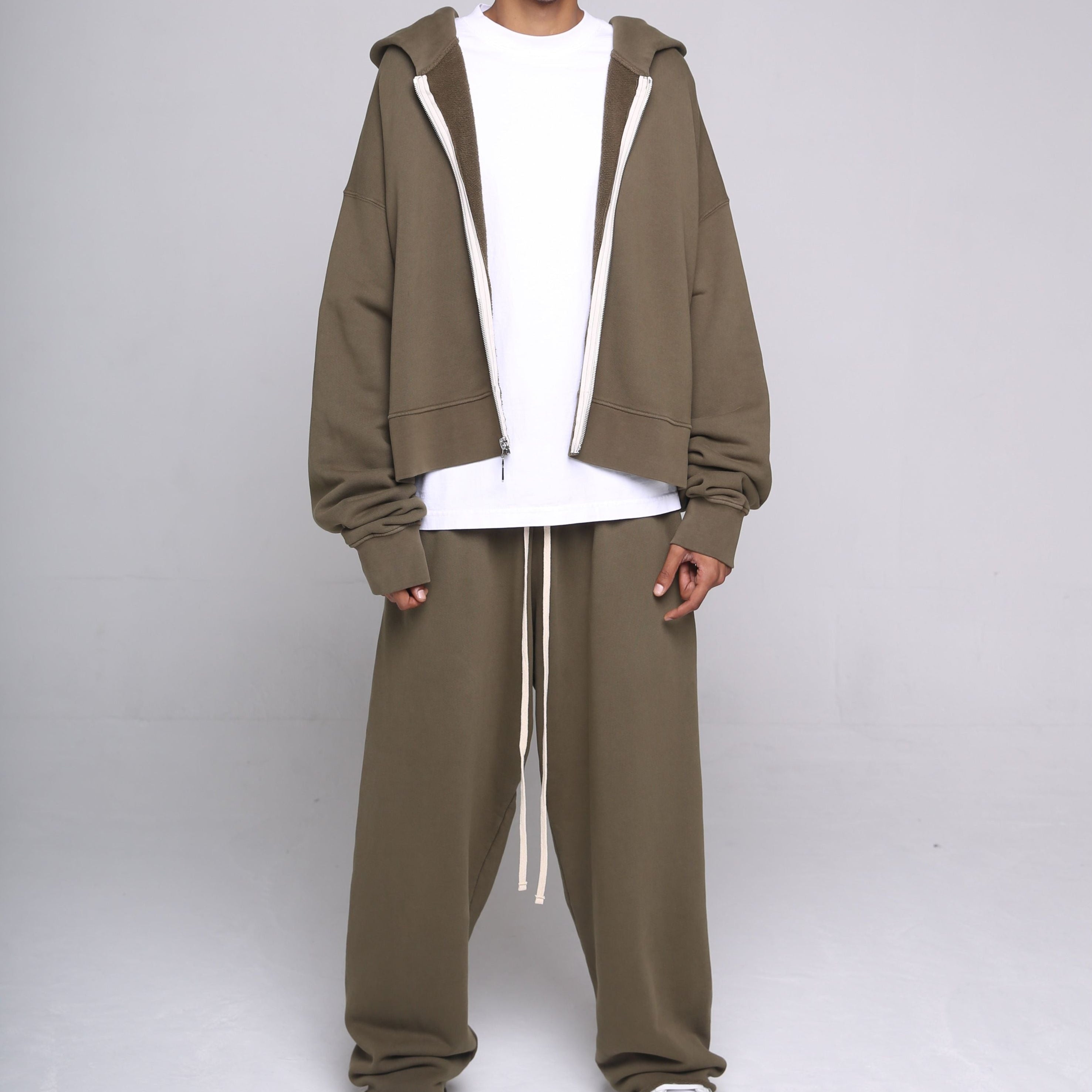 Cropped Full Zip Hoodie