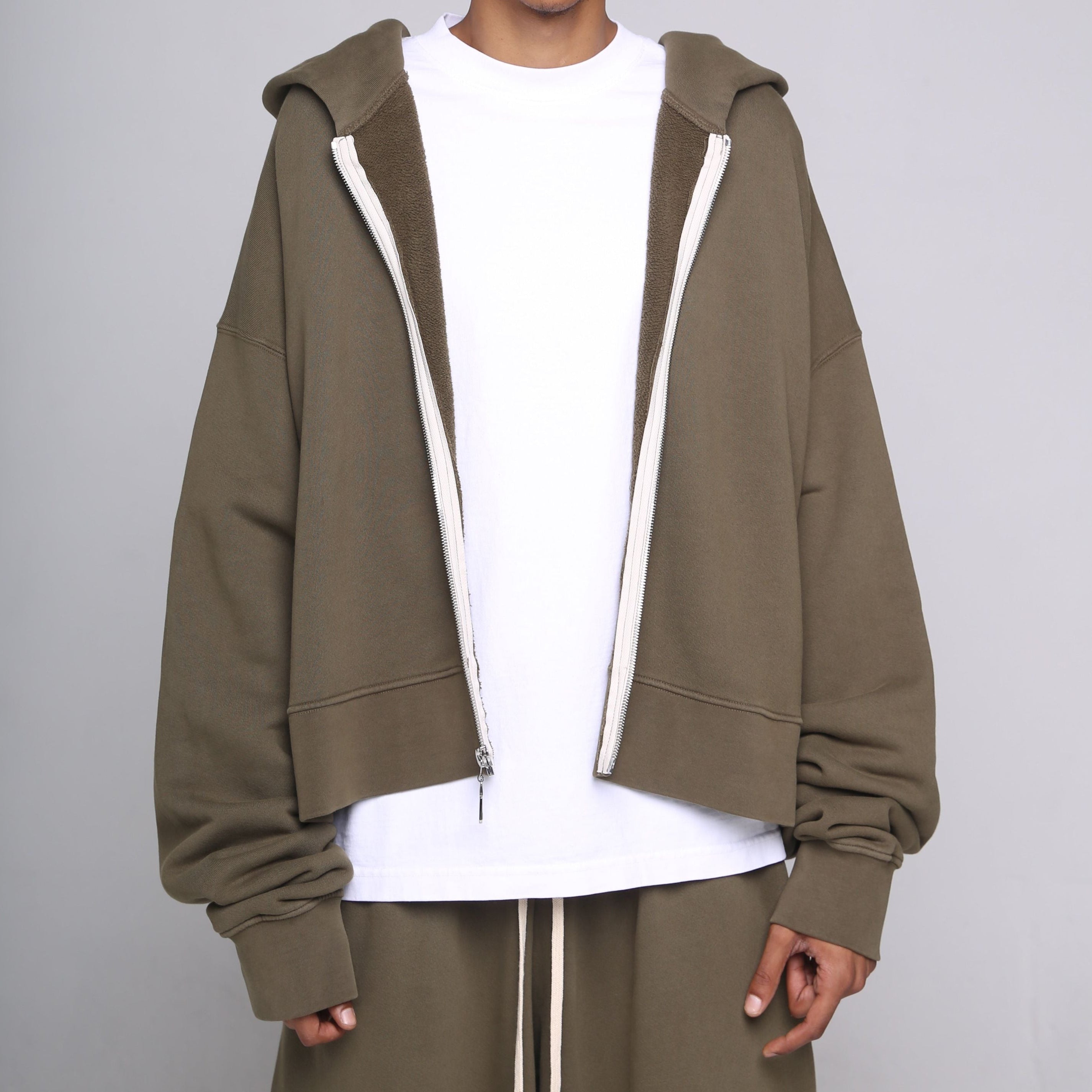 Cropped Full Zip Hoodie