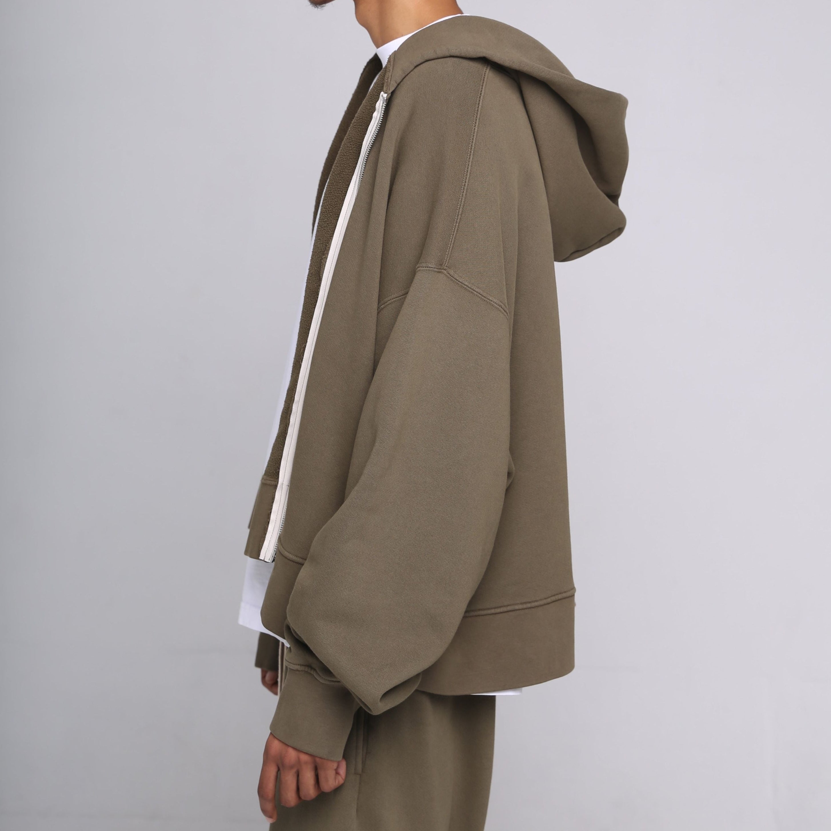 Cropped Full Zip Hoodie