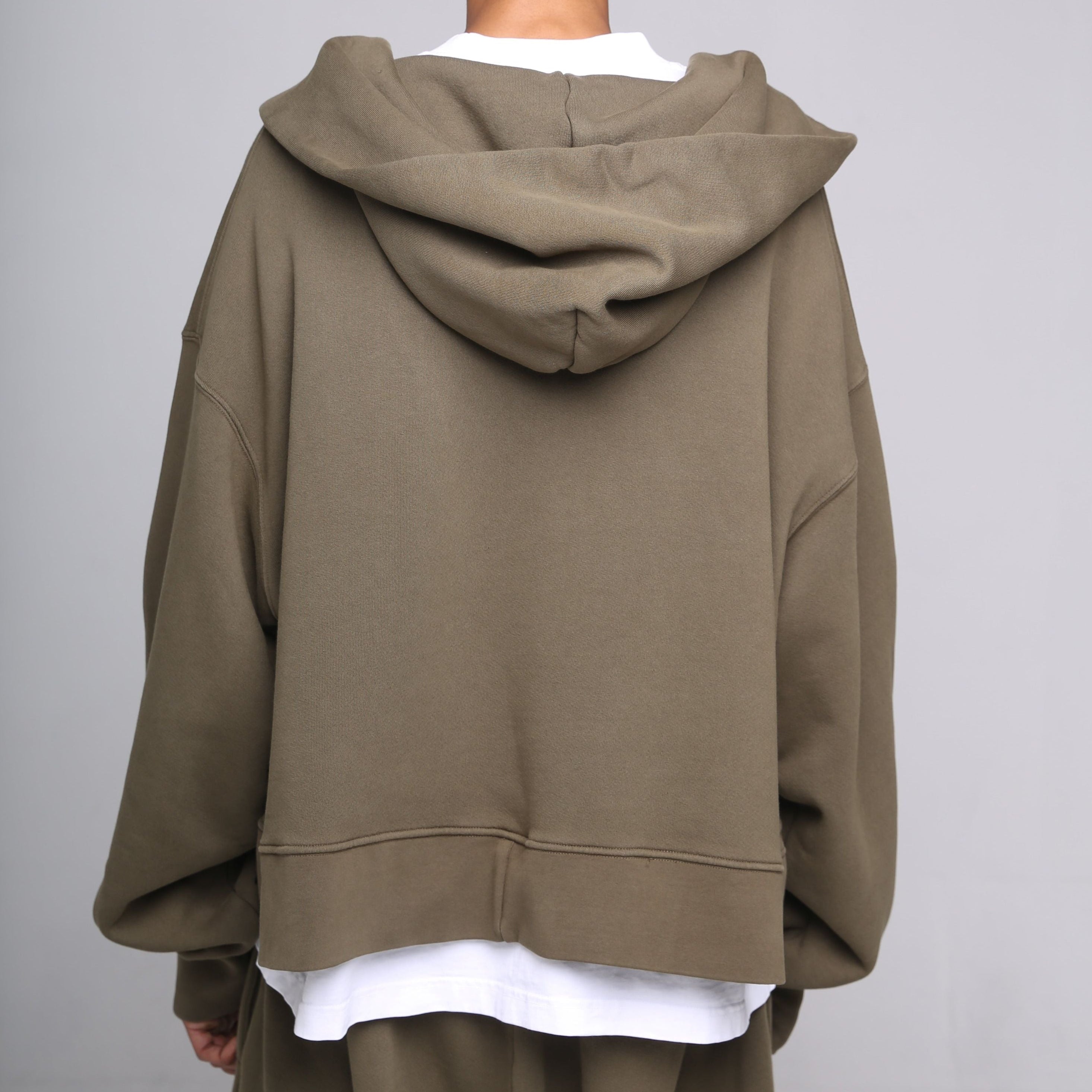 Cropped Full Zip Hoodie