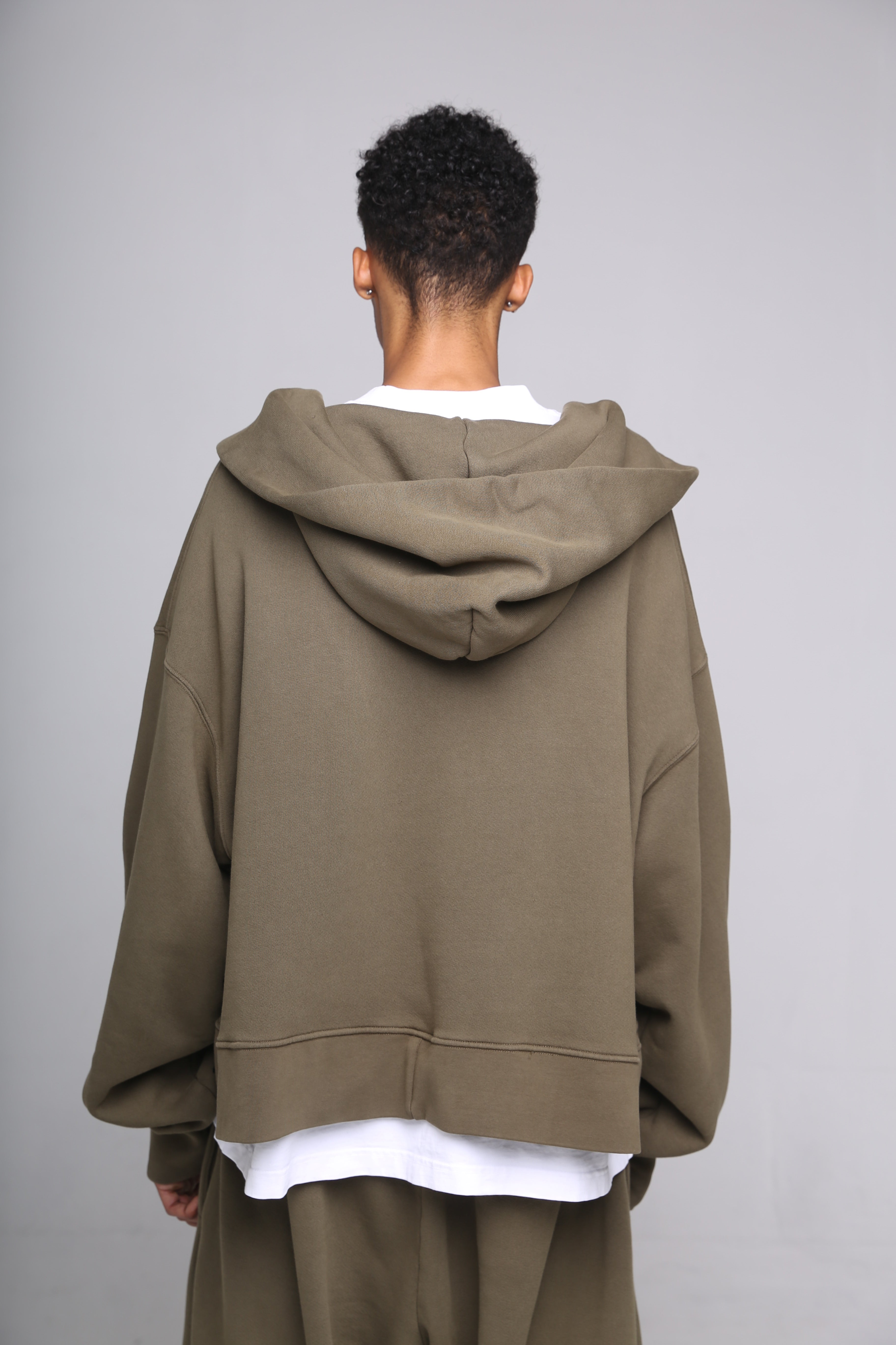 Cropped Full Zip Hoodie