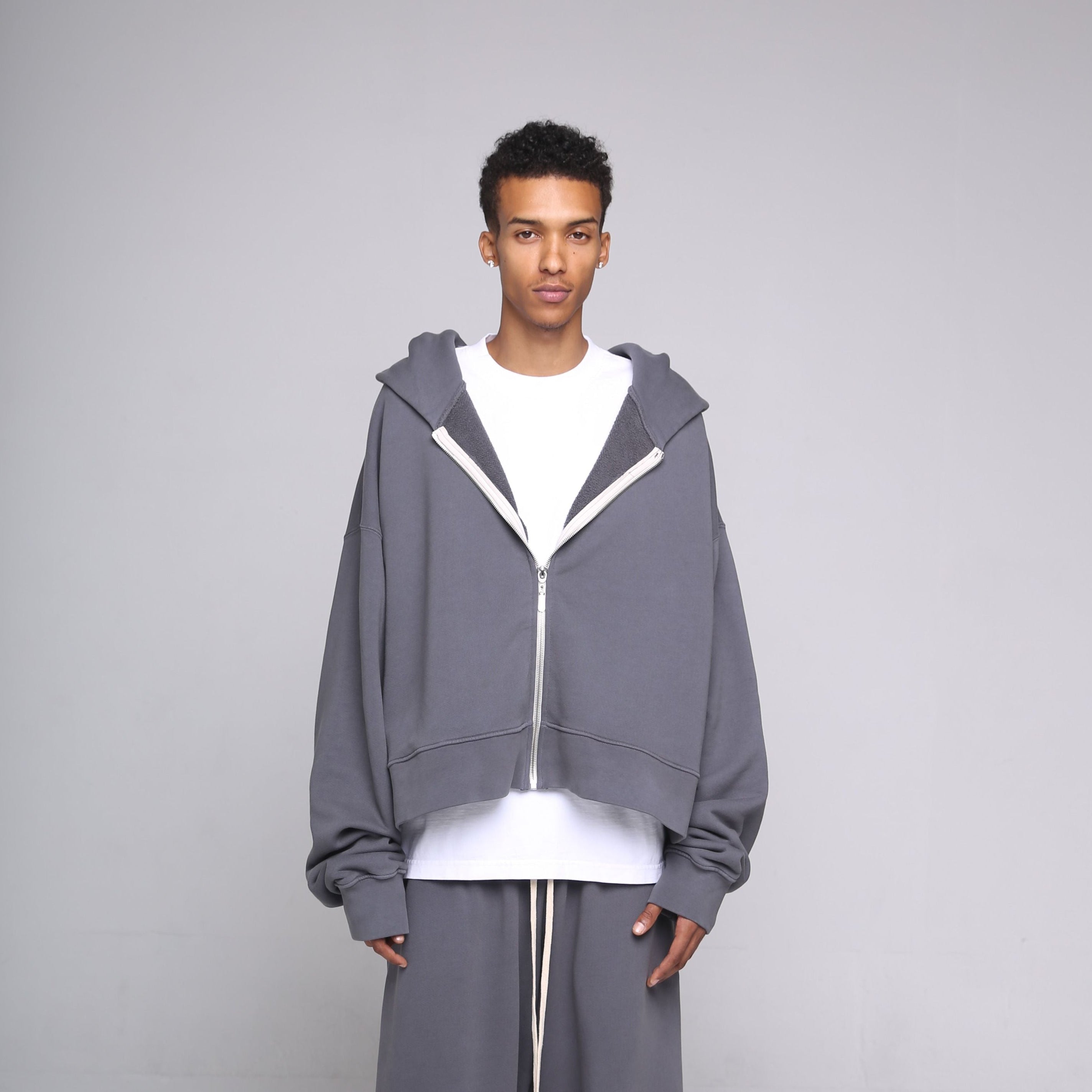 Cropped Full Zip Hoodie