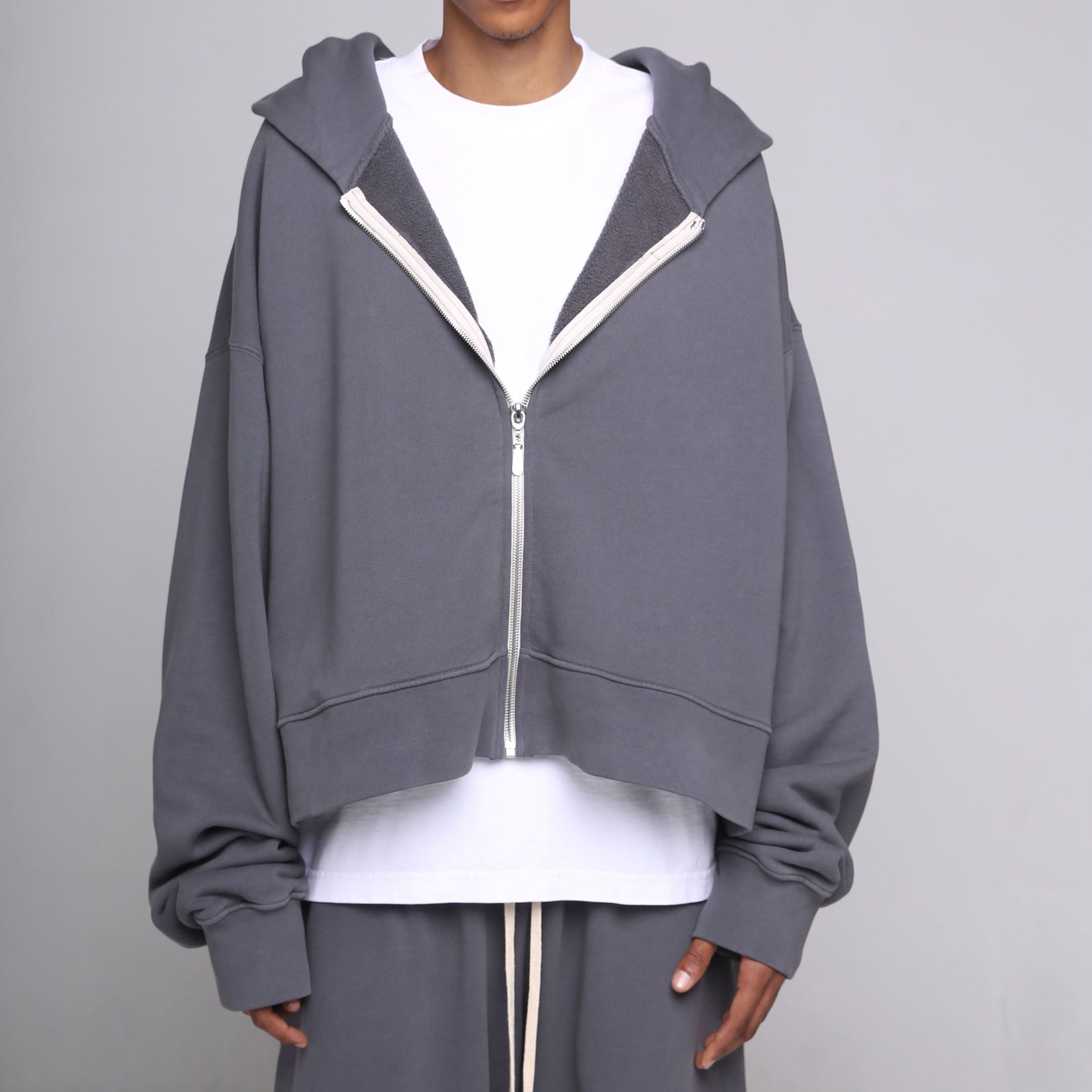 Cropped Full Zip Hoodie