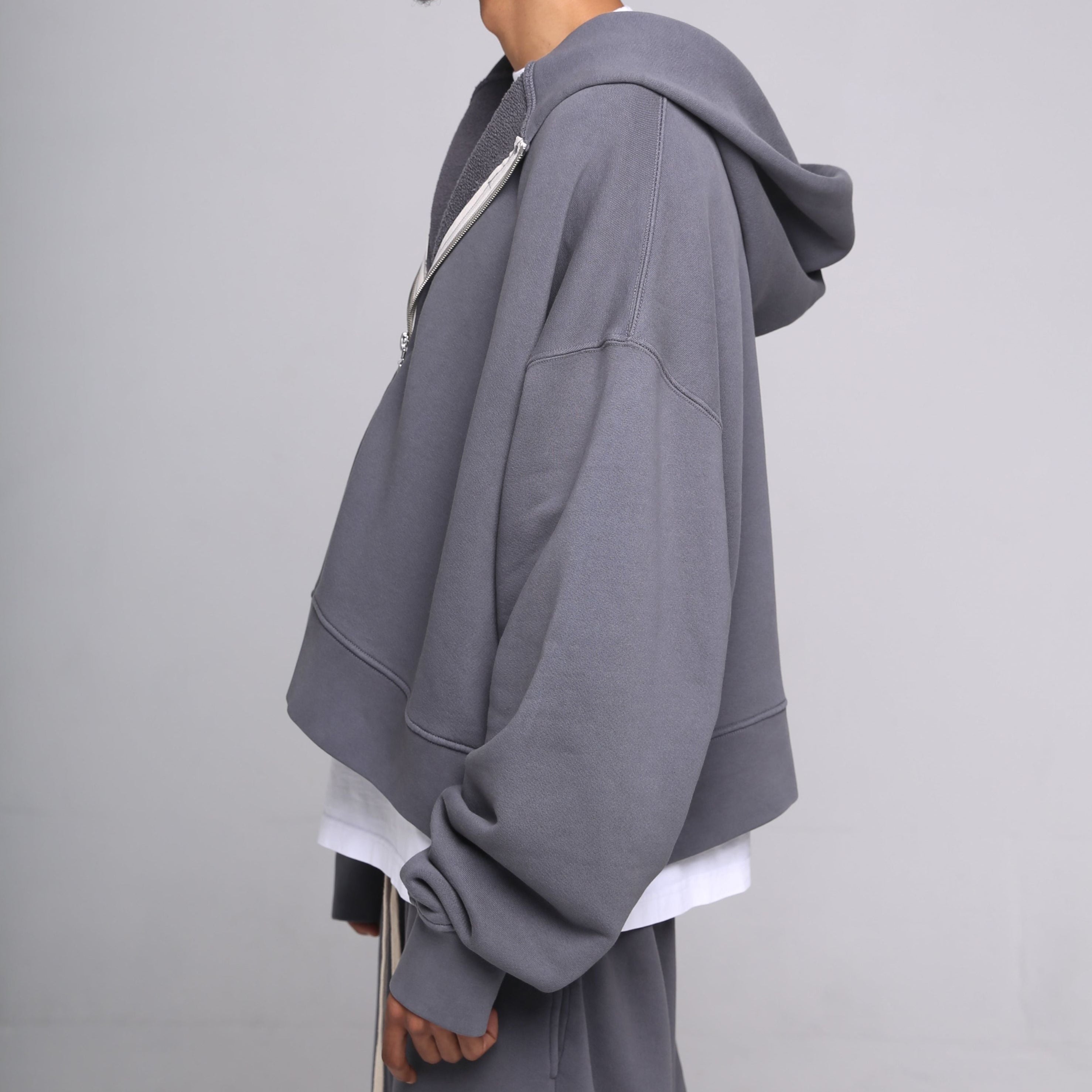 Cropped Full Zip Hoodie
