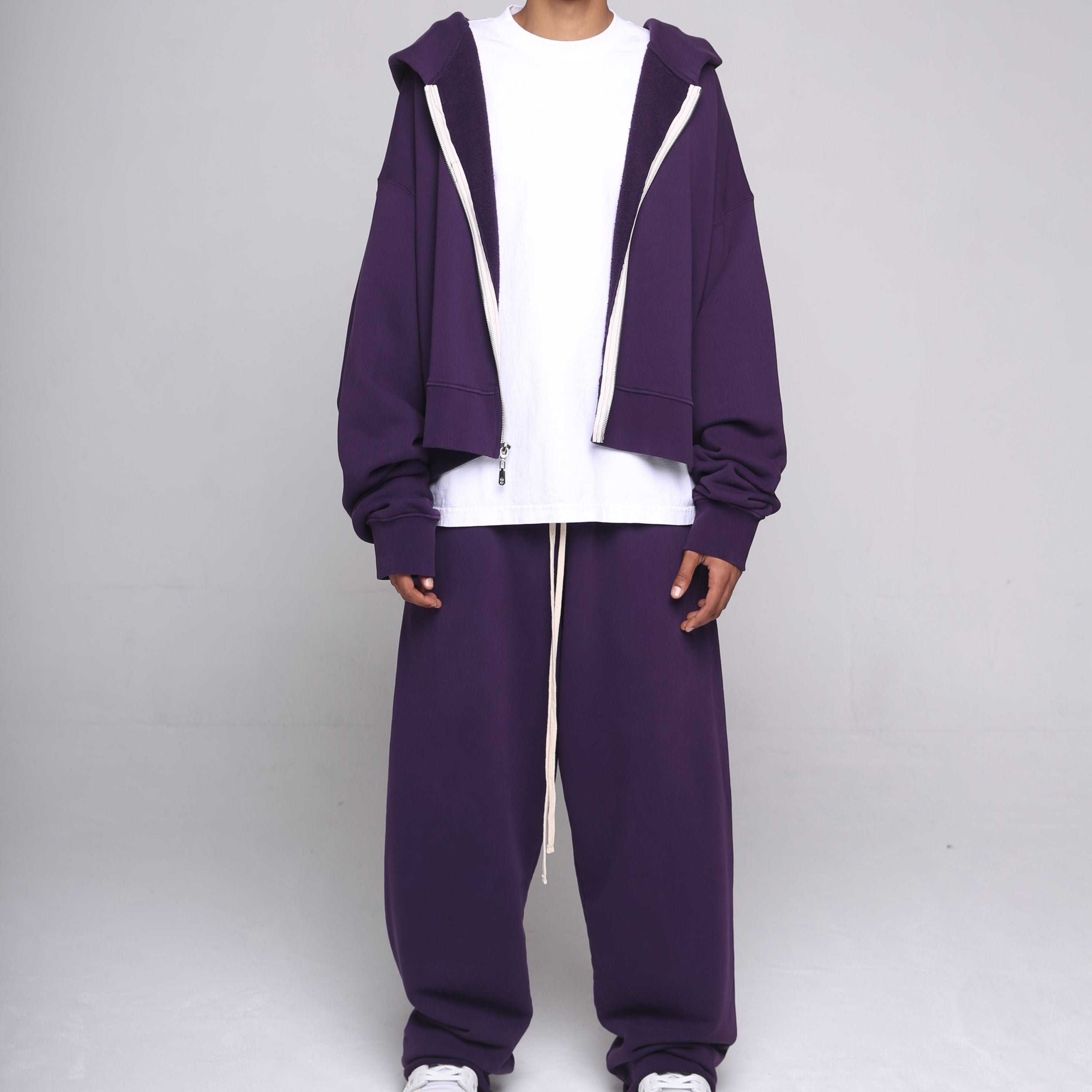 Cropped Full Zip Hoodie