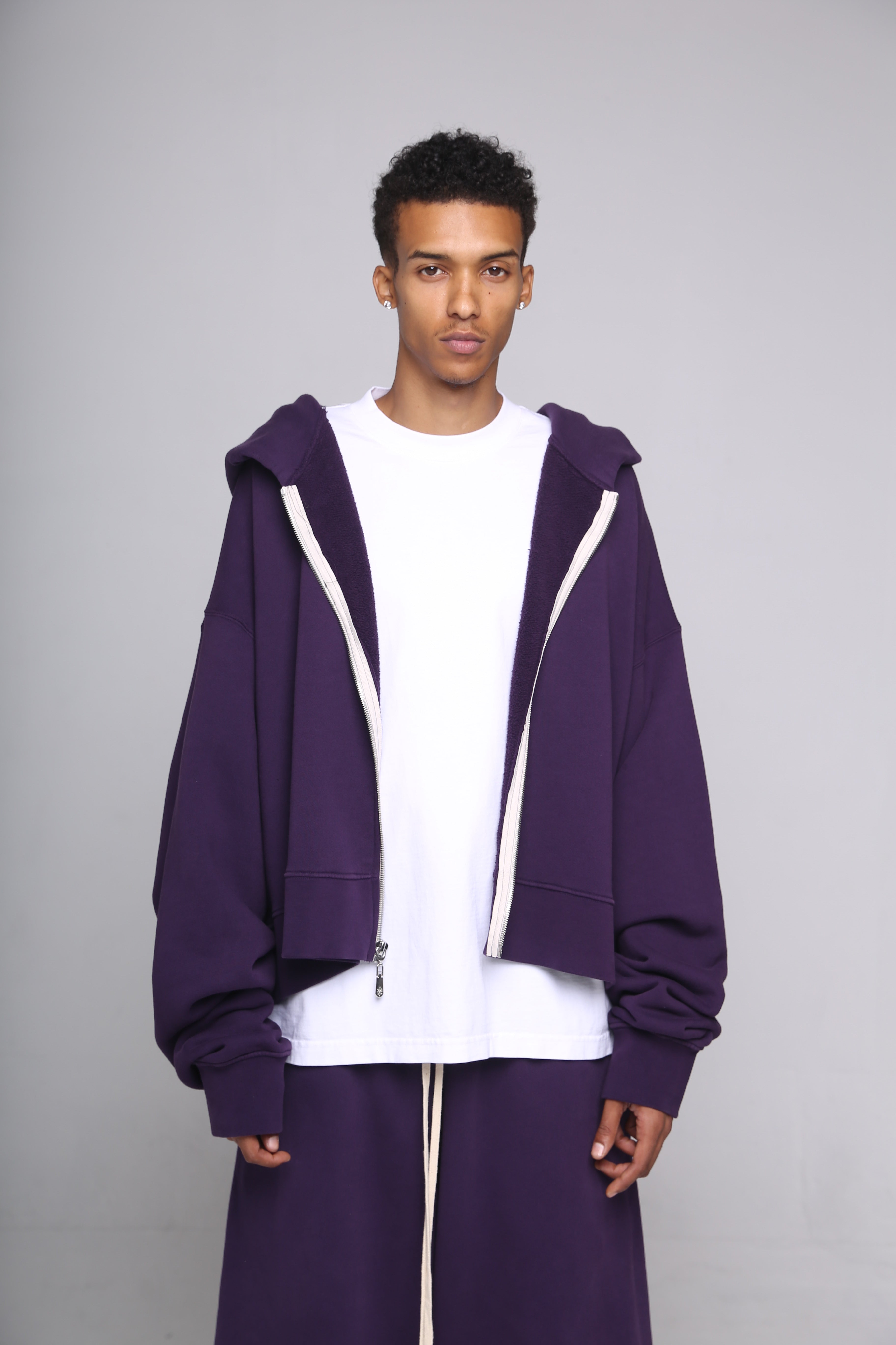 Cropped Full Zip Hoodie