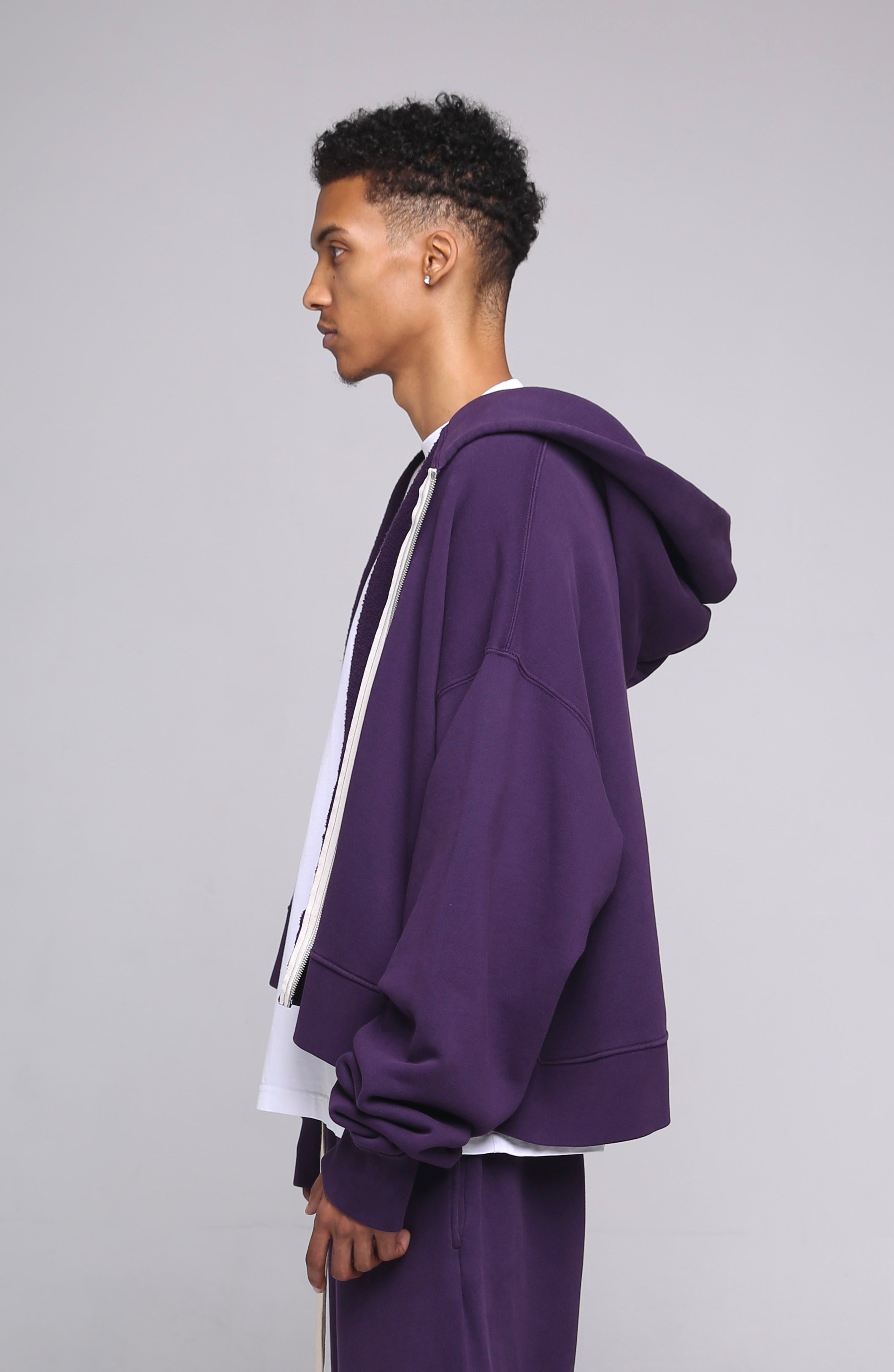 Cropped Full Zip Hoodie